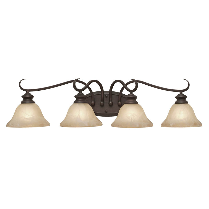 Lancaster 4-Light Bath Vanity Light in Rubbed Bronze