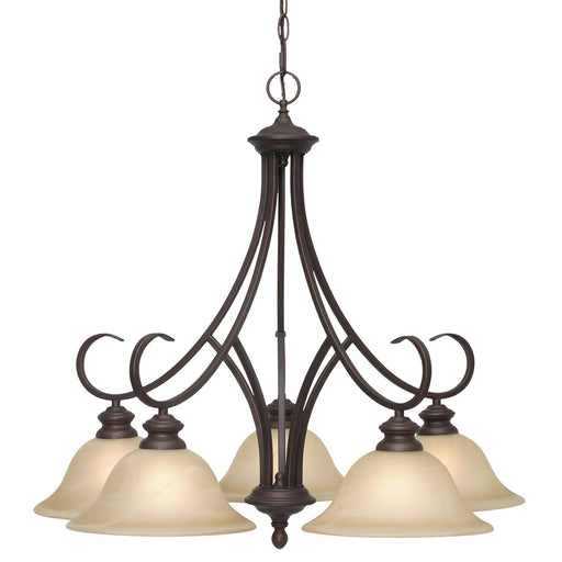Lancaster 5-Light Chandelier in Rubbed Bronze