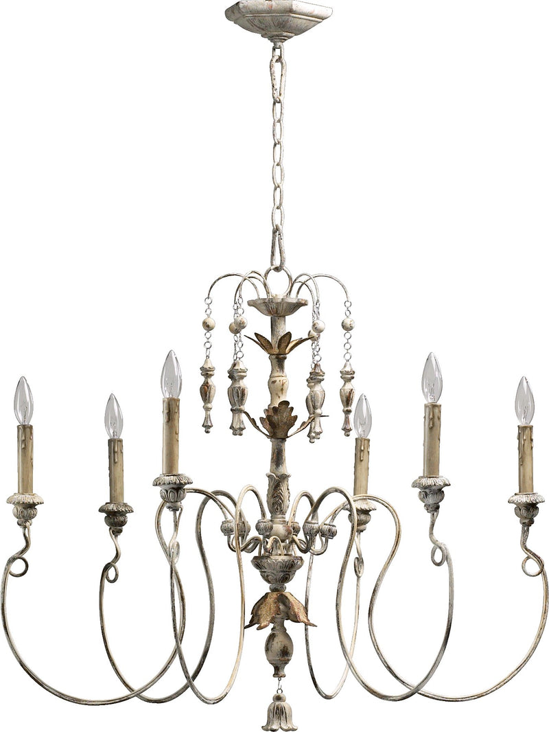 Salento 32" 6 Light Chandelier in Persian White