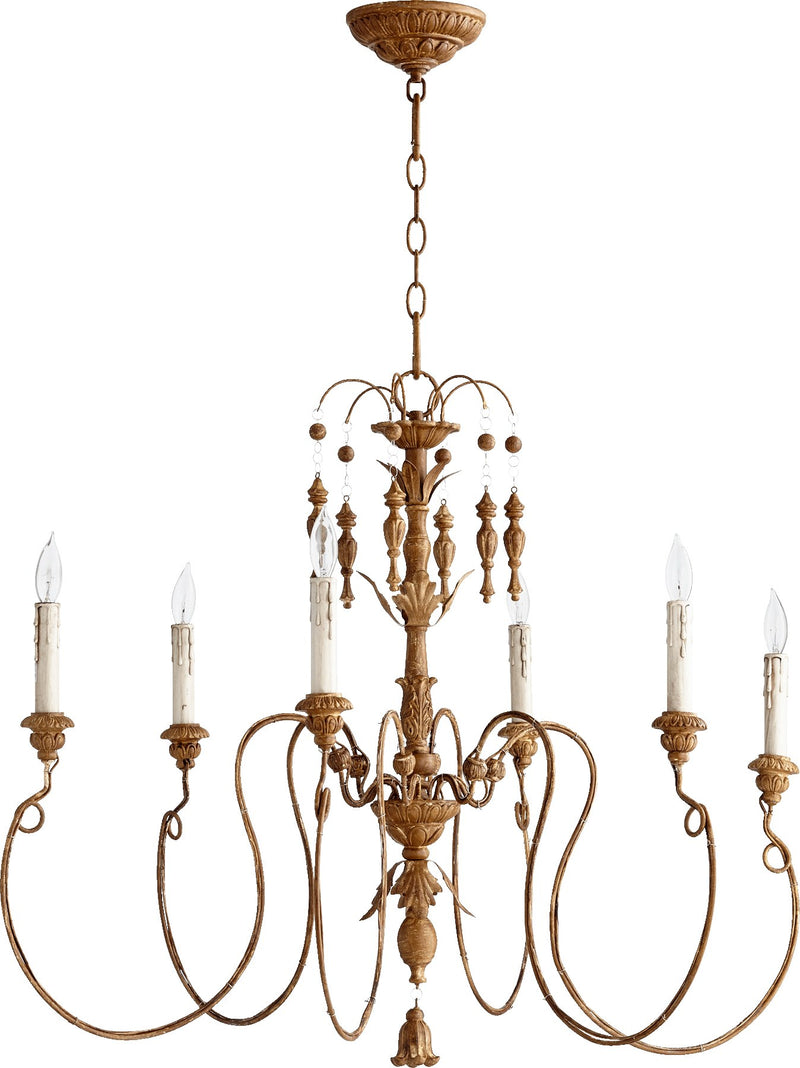 Salento 32" 6 Light Chandelier in French Umber
