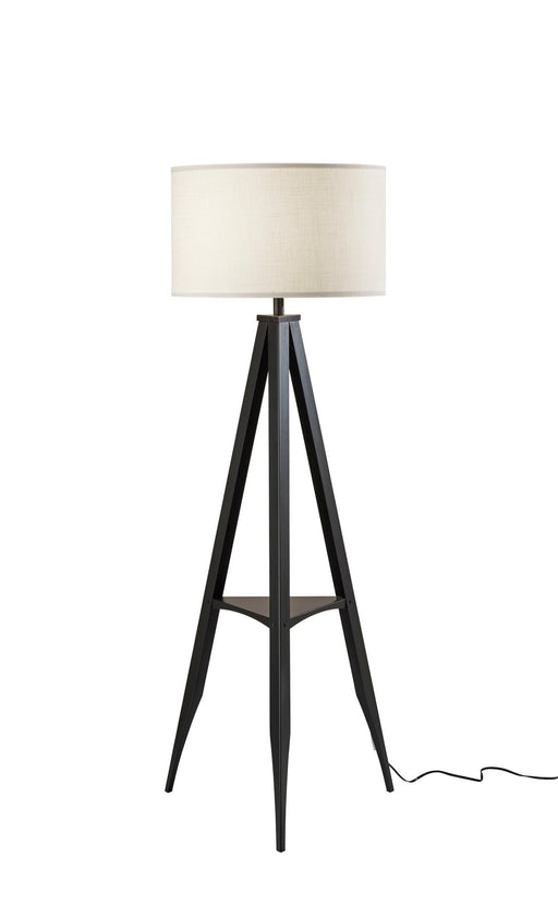 Warren Shelf Floor Lamp in Black