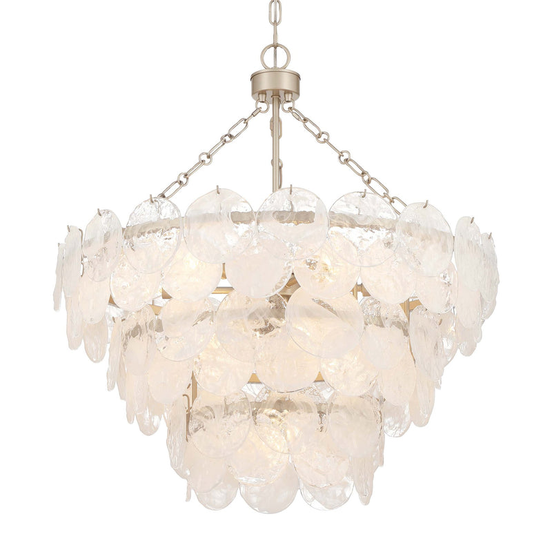 Cascada 11-Light Pendant in Aegean Silver