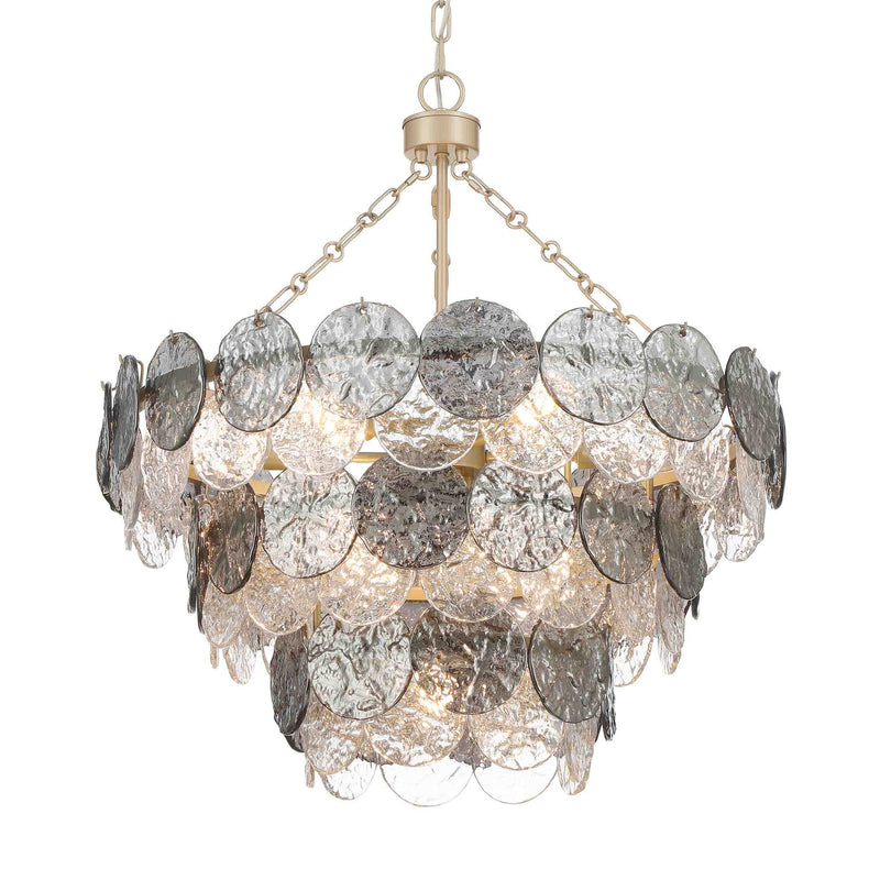 Cascada 11-Light Pendant in Aegean Silver