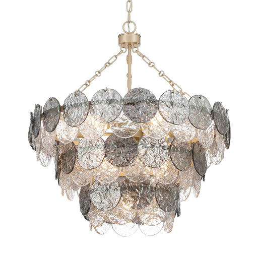Cascada 11-Light Pendant in Aegean Silver