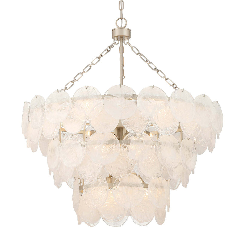Cascada 13-Light Pendant in Aegean Silver