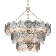 Cascada 13-Light Pendant in Aegean Silver