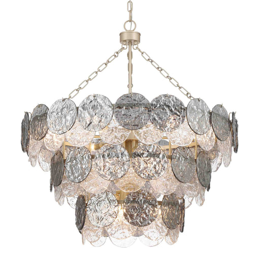 Cascada 13-Light Pendant in Aegean Silver