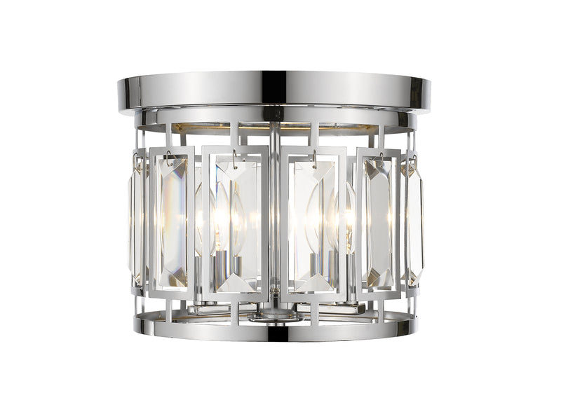 Mersesse 3 Light 12.5" Flush Mount in Chrome