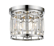 Mersesse 3 Light 12.5" Flush Mount in Chrome