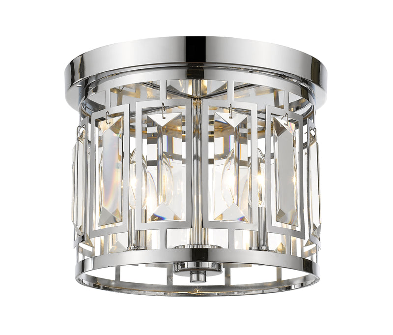 Mersesse 3 Light 12.5" Flush Mount in Chrome