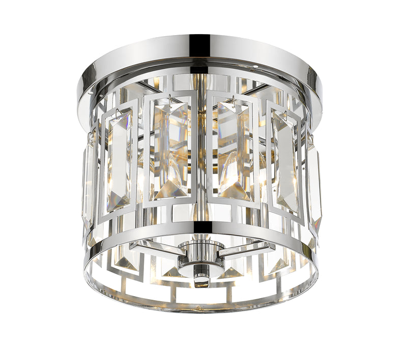 Mersesse 3 Light 12.5" Flush Mount in Chrome