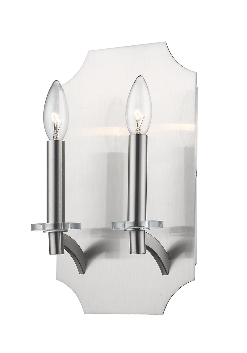 Zander 2 Light 13" Wall Sconce in Brushed Nickel