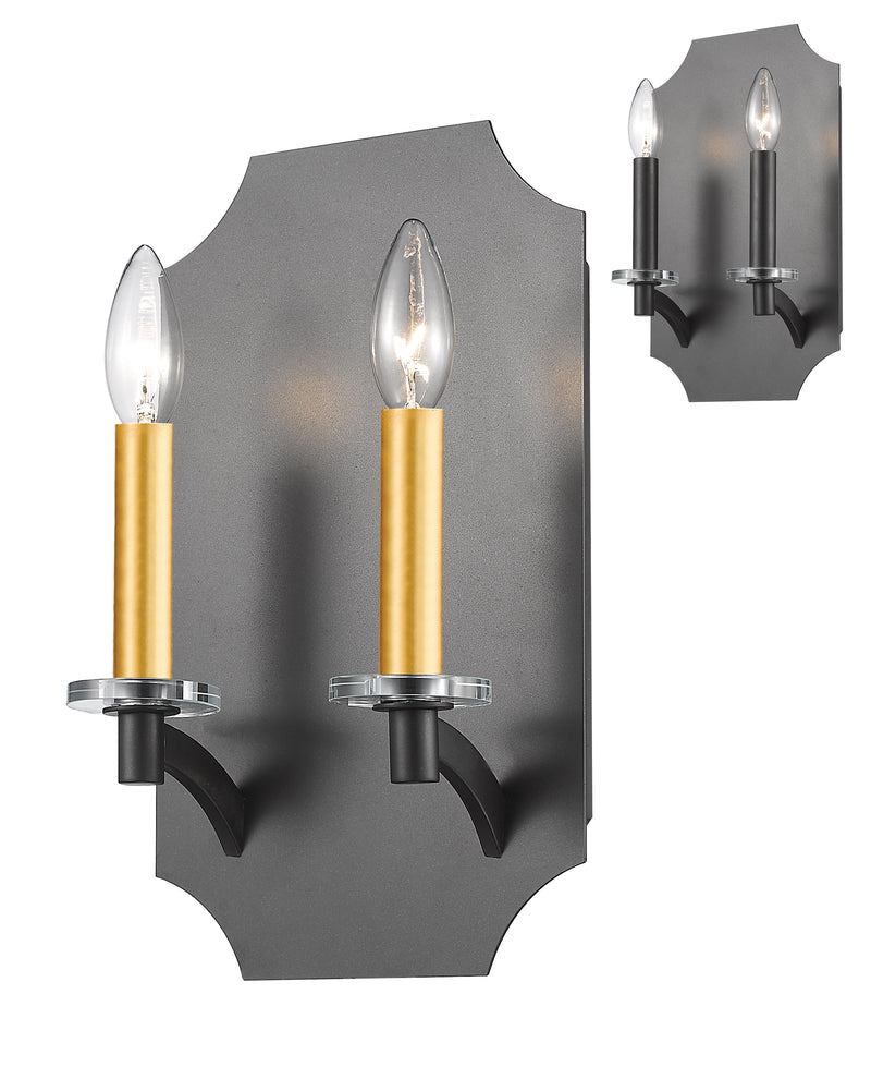 Zander 2 Light 13" Wall Sconce in Bronze