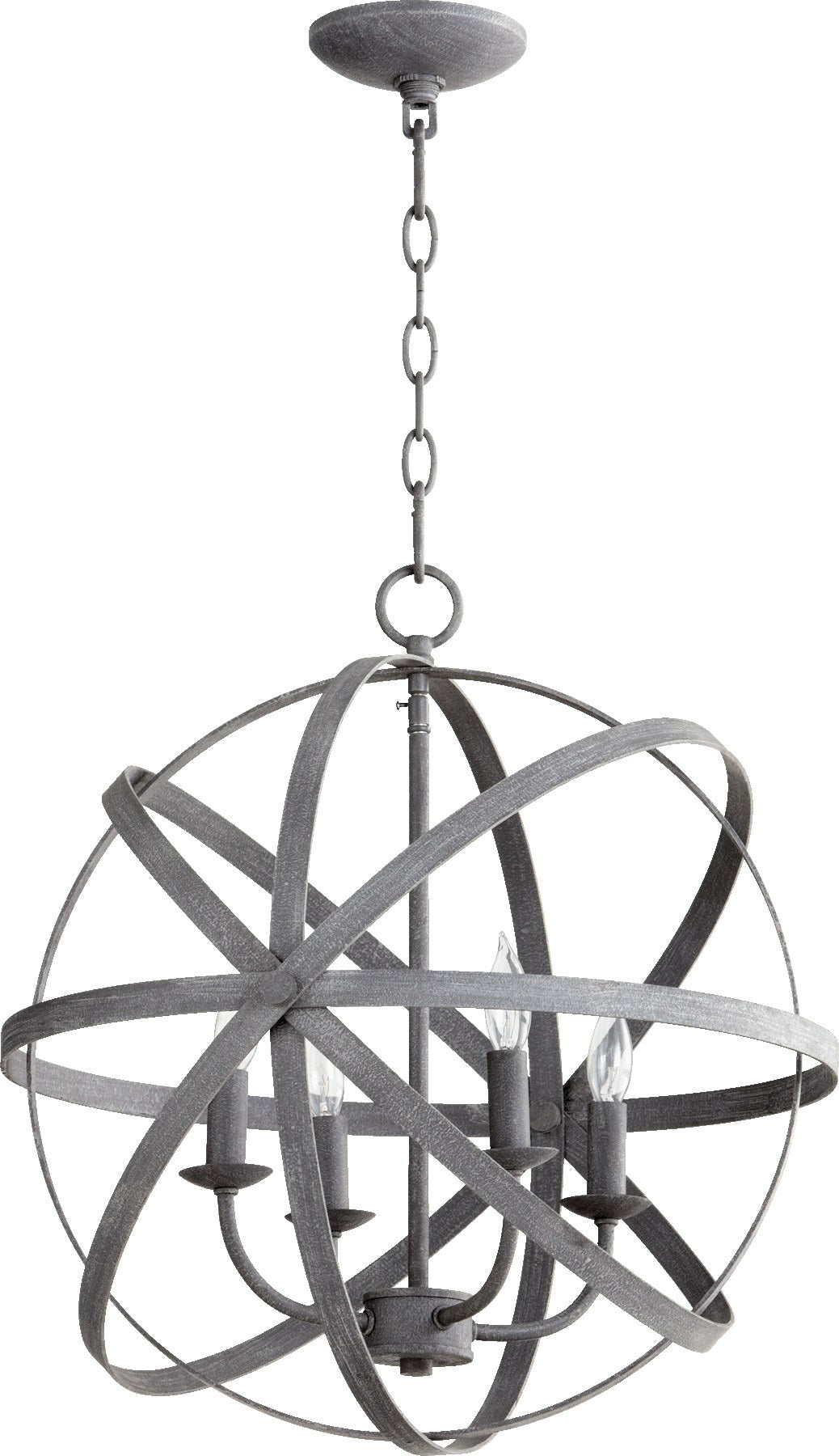 Celeste 4 Light Mini Chandelier in Zinc