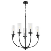 Ladin 5 Light Chandelier in Textured Black