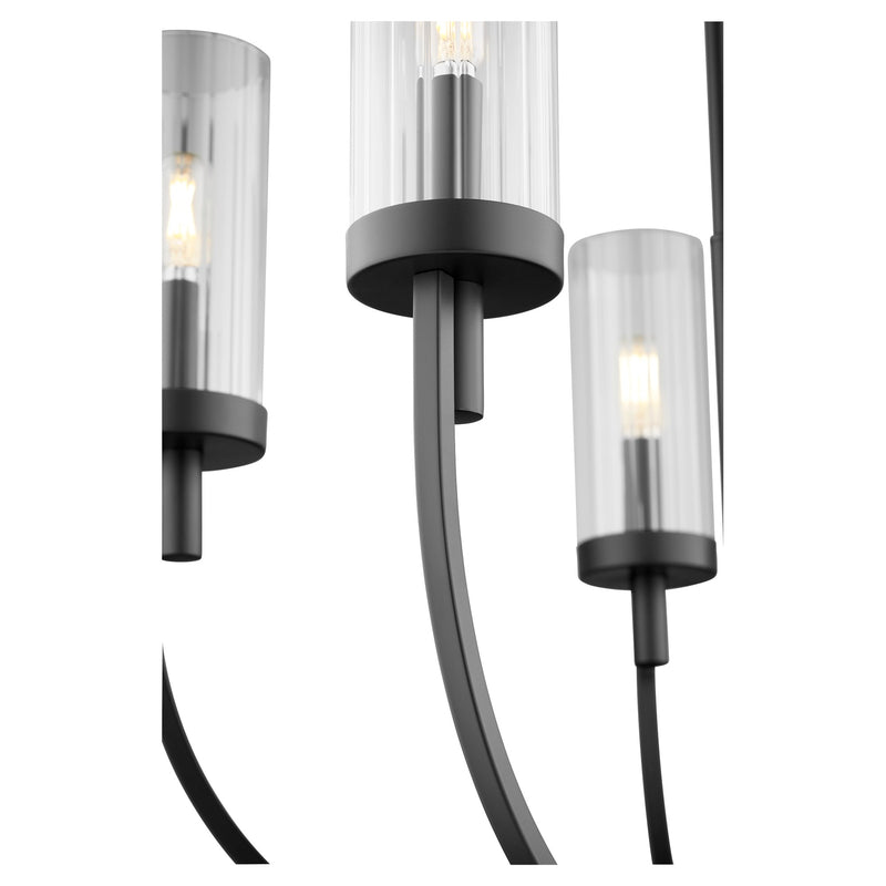 Ladin 5 Light Chandelier in Textured Black