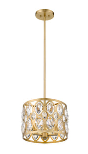 Dealey 3 Light Chandelier in Heirloom Brass
