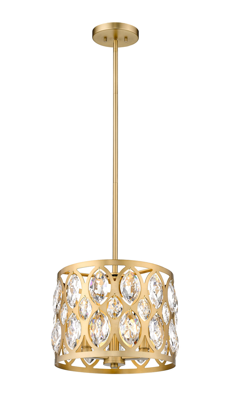 Dealey 3 Light Chandelier in Heirloom Brass