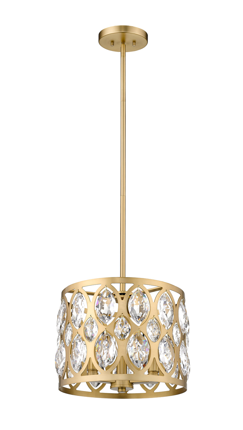 Dealey 3 Light Chandelier in Heirloom Brass