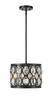 Dealey 3 Light Chandelier in Matte Black