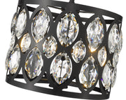Dealey 3 Light Chandelier in Matte Black