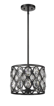 Dealey 3 Light Chandelier in Matte Black