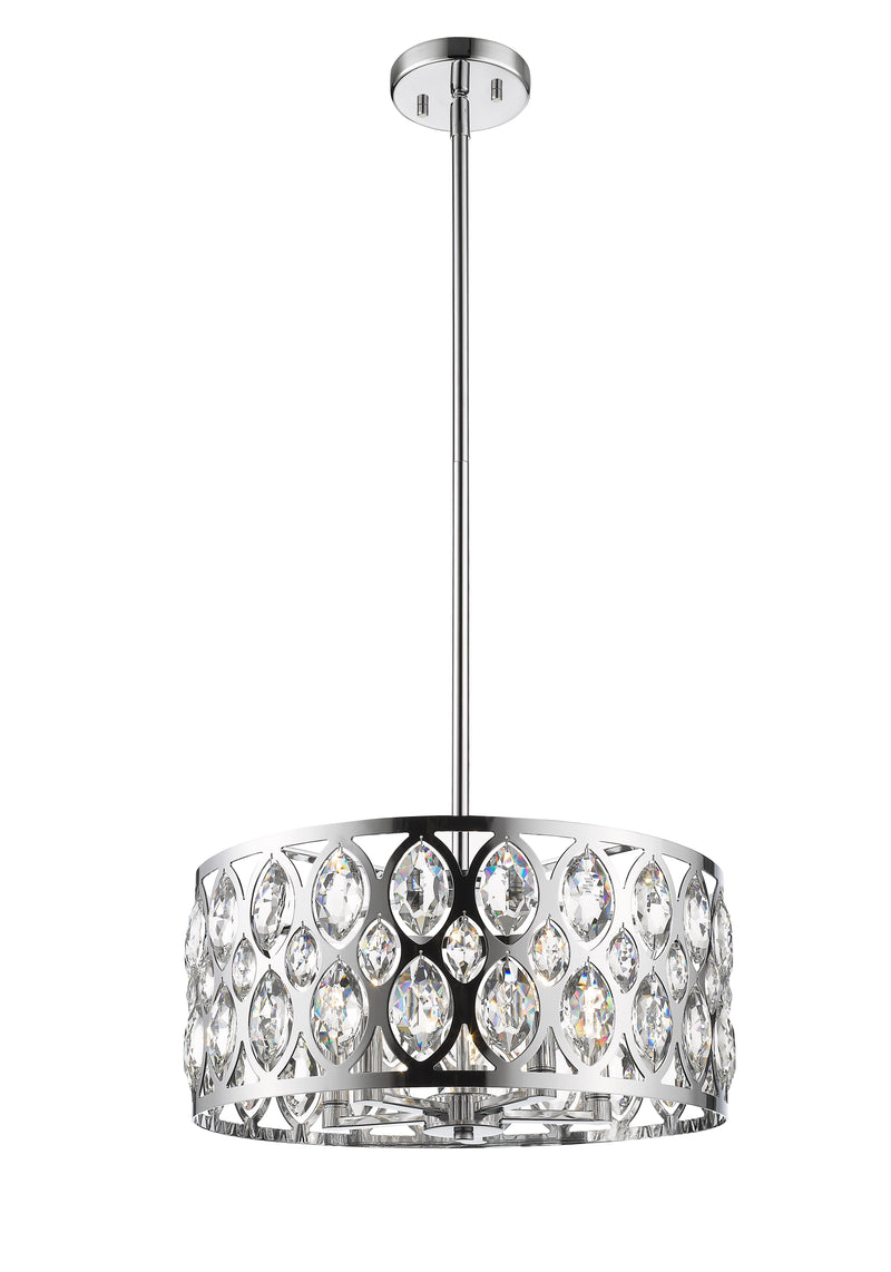 Dealey 5 Light 19.25" Chandelier in Chrome