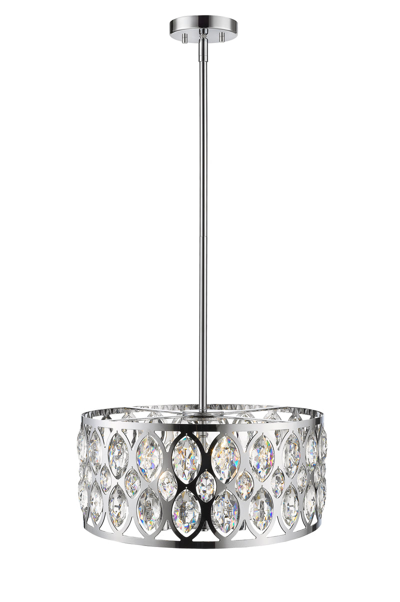 Dealey 5 Light 19.25" Chandelier in Chrome