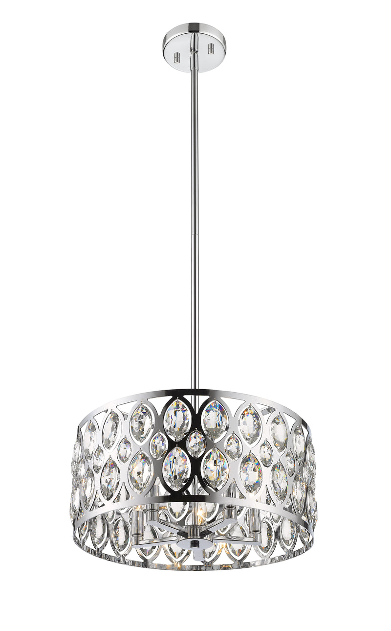 Dealey 5 Light 19.25" Chandelier in Chrome