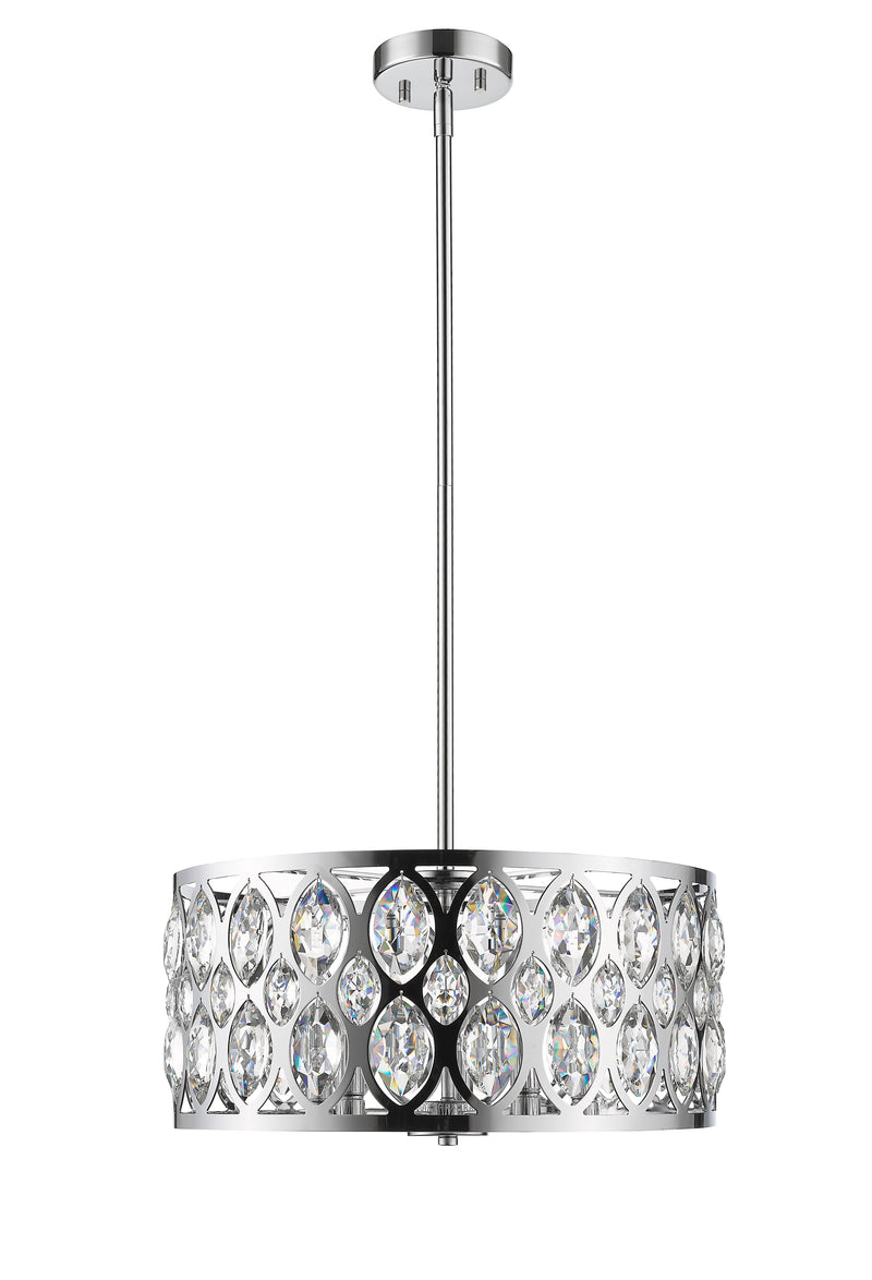 Dealey 5 Light 19.25" Chandelier in Chrome