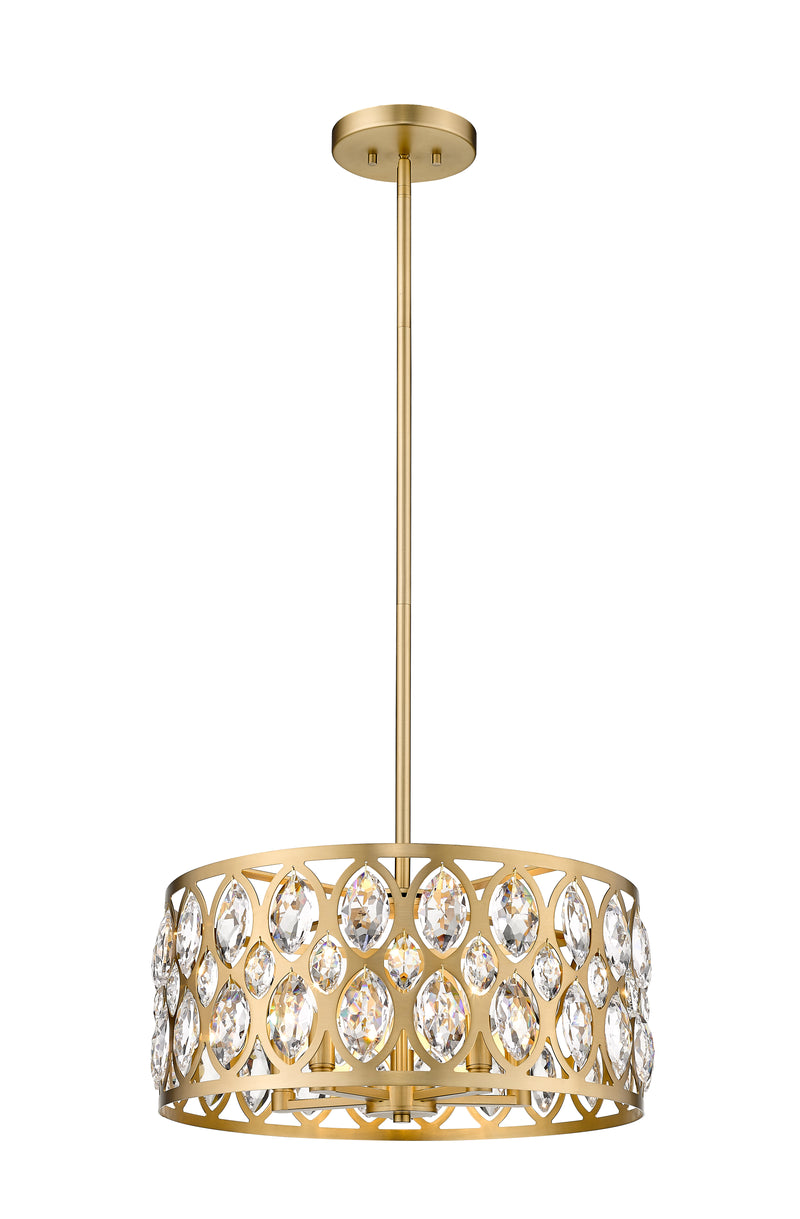 Dealey 5 Light 19.25" Chandelier in Heirloom Brass