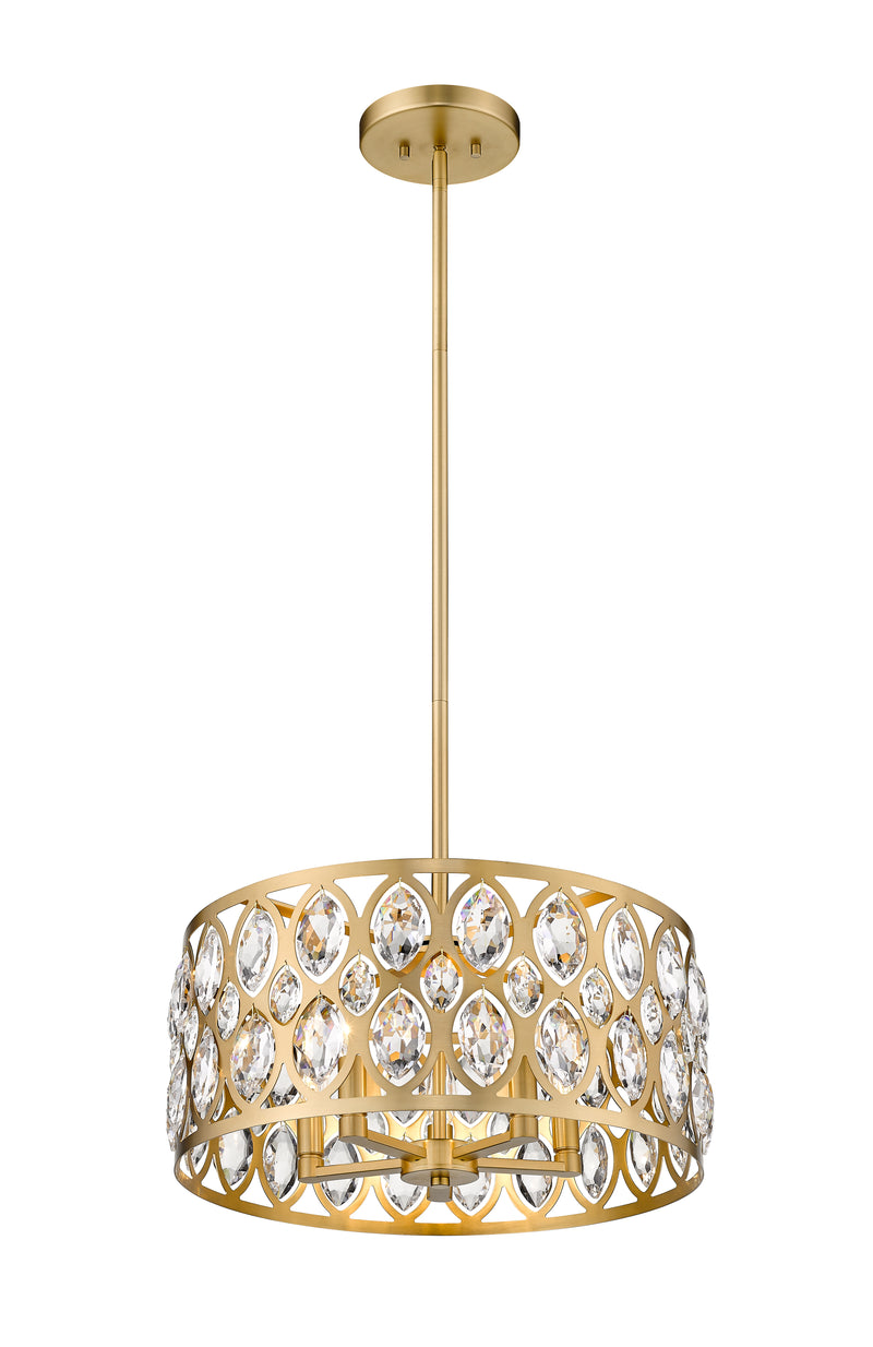 Dealey 5 Light 19.25" Chandelier in Heirloom Brass