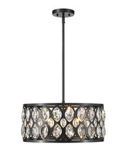 Dealey 5 Light 19.25" Chandelier in Matte Black