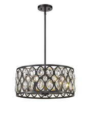 Dealey 5 Light 19.25" Chandelier in Matte Black
