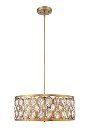 Dealey 6 Light Chandelier in Heirloom Brass