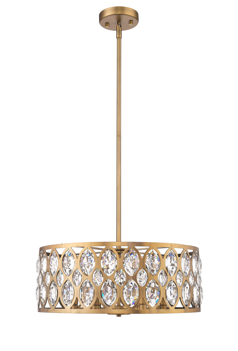 Dealey 6 Light Chandelier in Heirloom Brass