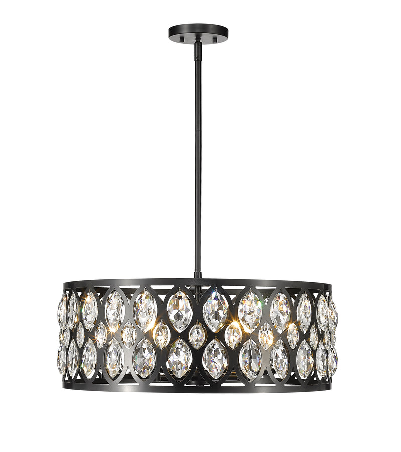 Dealey 6 Light Chandelier in Matte Black
