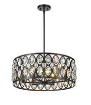 Dealey 6 Light Chandelier in Matte Black