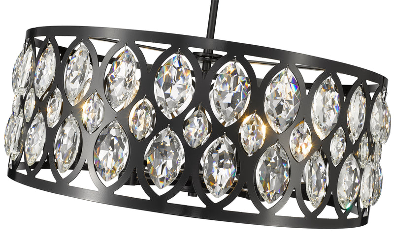 Dealey 6 Light Chandelier in Matte Black