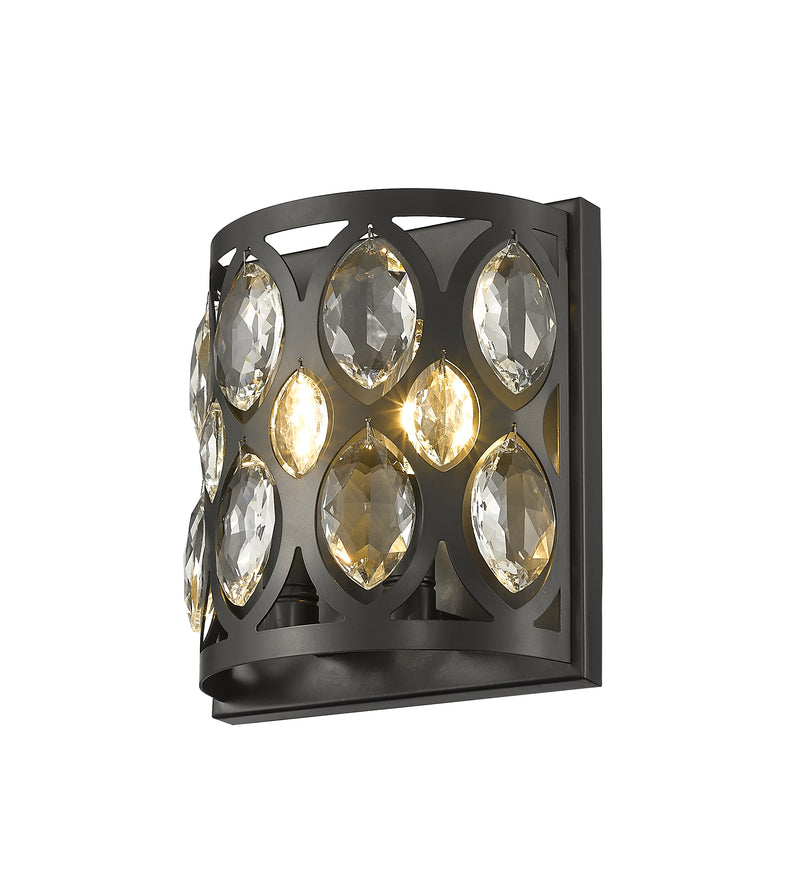 Dealey 2 Light Wall Sconce in Matte Black