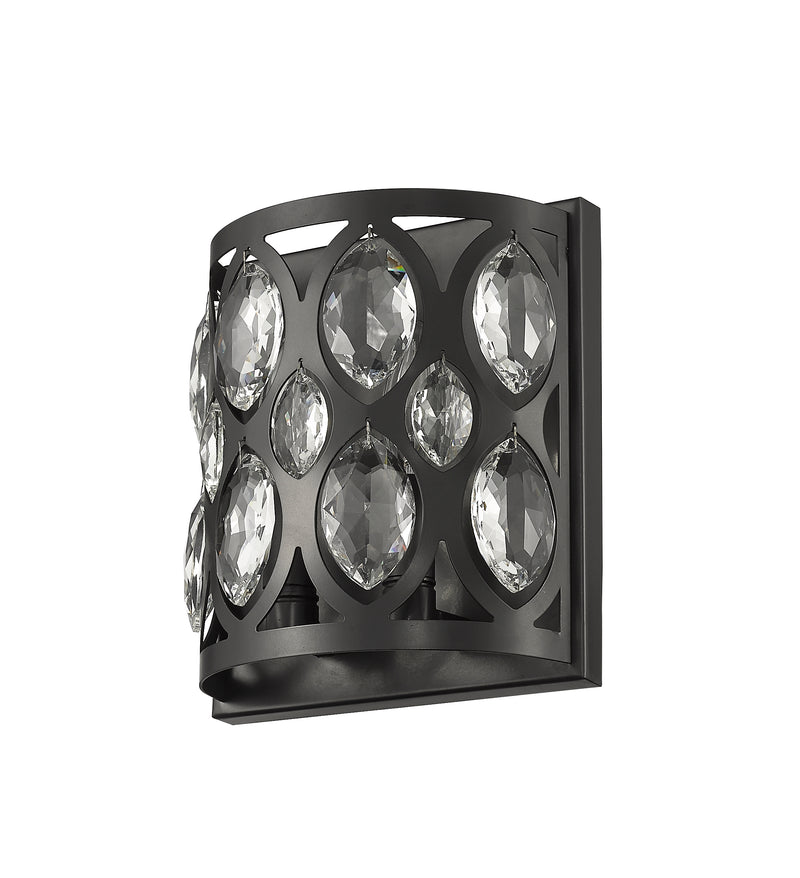 Dealey 2 Light Wall Sconce in Matte Black
