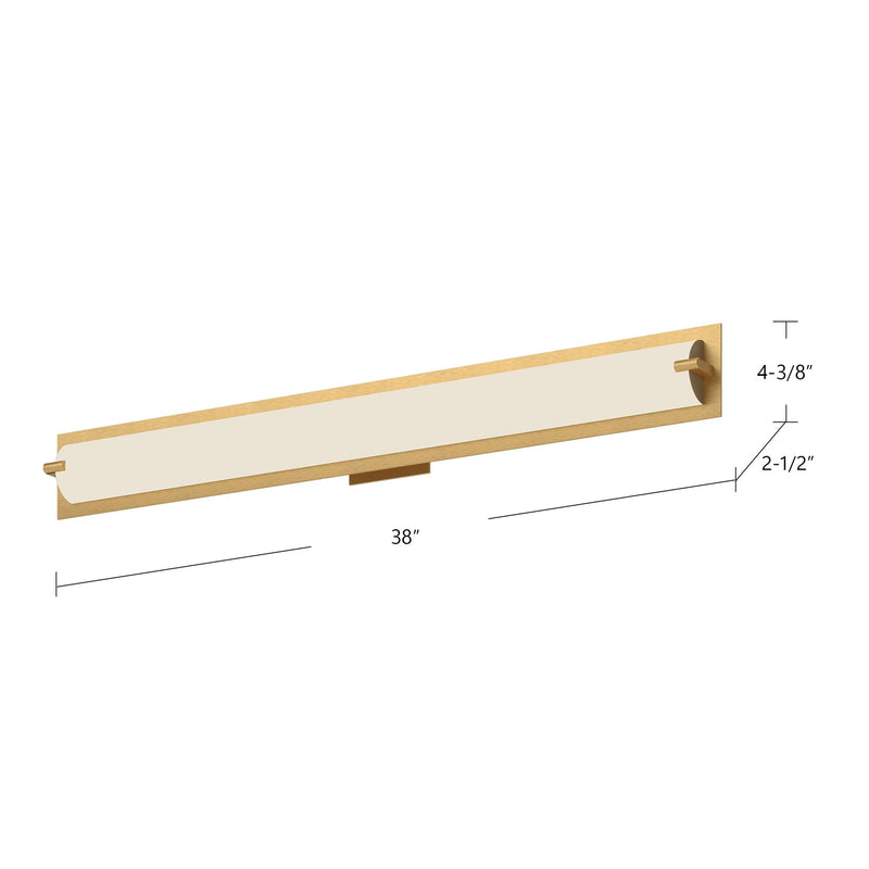 Lighthouse 38" Vanity Light in Brushed Gold