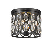 Dealey 3 Light Flush Mount in Matte Black