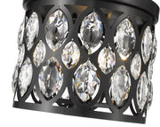 Dealey 3 Light Flush Mount in Matte Black