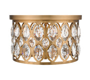Dealey 4 Light Flush Mount in Heirloom Brass