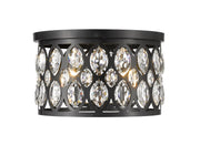 Dealey 4 Light Flush Mount in Matte Black
