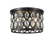 Dealey 4 Light Flush Mount in Matte Black