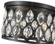 Dealey 4 Light Flush Mount in Matte Black