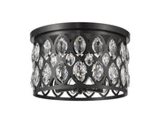 Dealey 4 Light Flush Mount in Matte Black