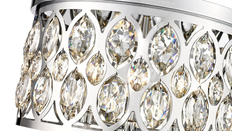 Dealey 5 Light 18" Flush Mount in Chrome